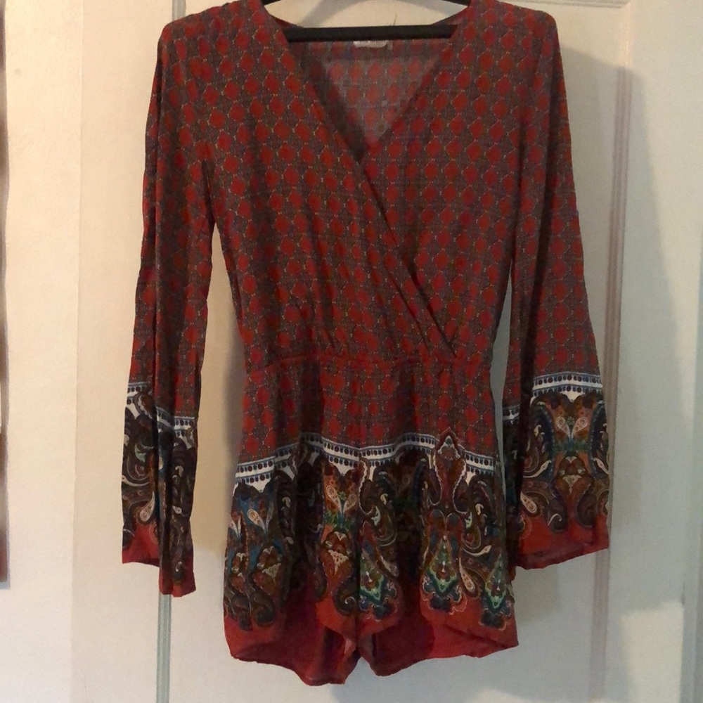 Patterned romper